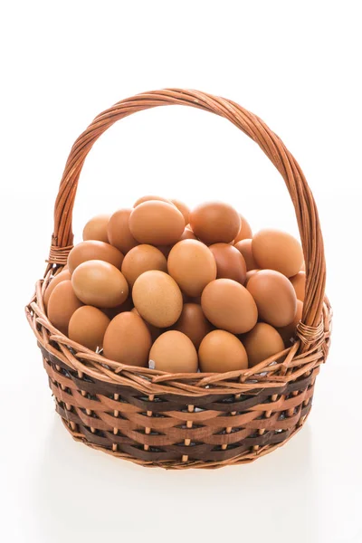Świeże jaja kosz — Zdjęcie stockowe