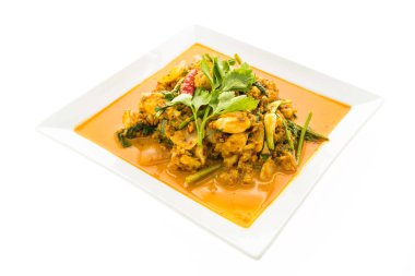 Kızartılmış Yengeç köri ile karıştırın