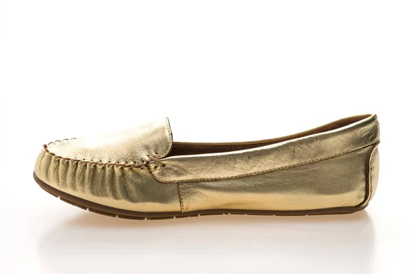 黄金の女性靴 — ストック写真