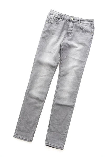 服装时尚灰色牛仔裤 — 图库照片