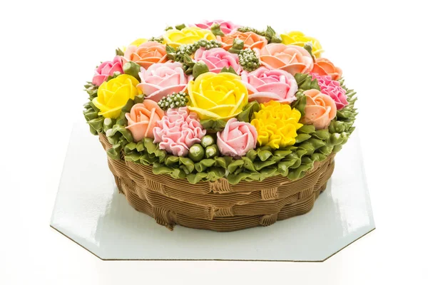 Beautiful colorful flower cake — Stock Photo, Image