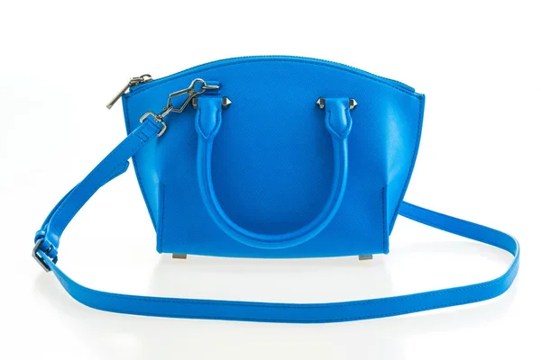 Luxury blå läder handväska — Stockfoto