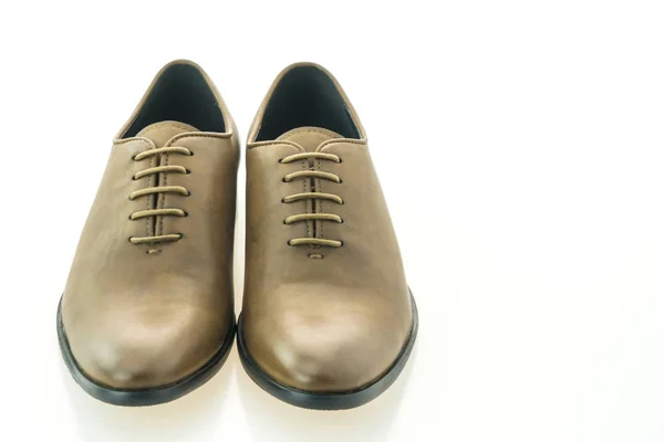 Lüks deri kahverengi erkek ayakkabıları — Stok fotoğraf