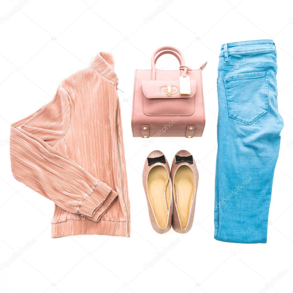 Beautiful casual woman fashion set