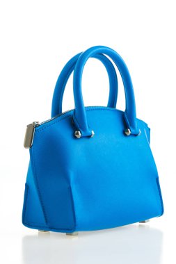 lüks mavi deri çanta 