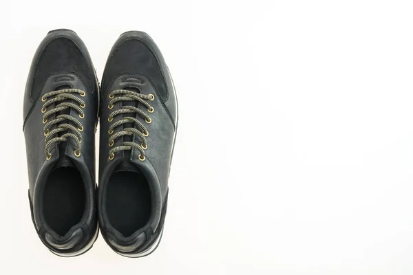 Piękne czarne skórzane buty — Zdjęcie stockowe