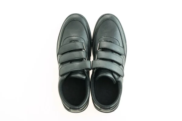 Sapatos de couro preto bonito — Fotografia de Stock