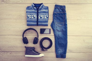 Moda için genç çocuk ayarla