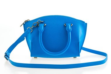 lüks mavi deri çanta 