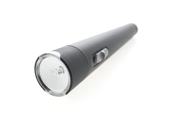 Black electric flashlight — Stock Photo, Image