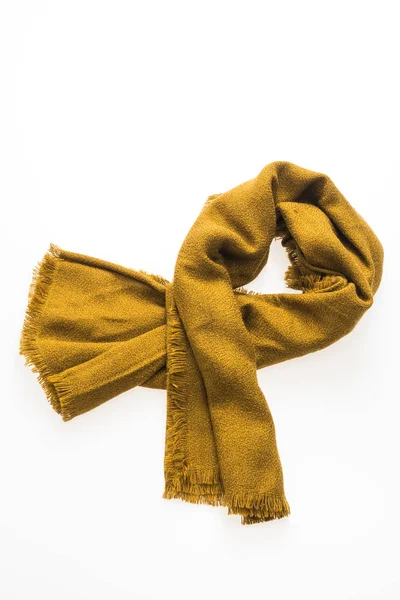 Cachecol amarelo de moda para estação de inverno — Fotografia de Stock