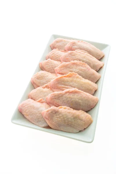 Carne de pollo cruda y ala — Foto de Stock