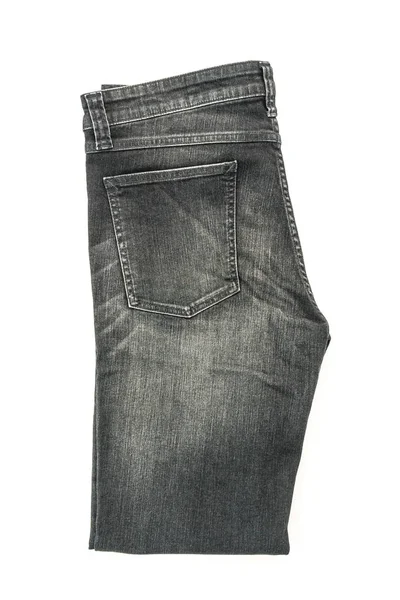 Černé džíny kalhoty — Stock fotografie