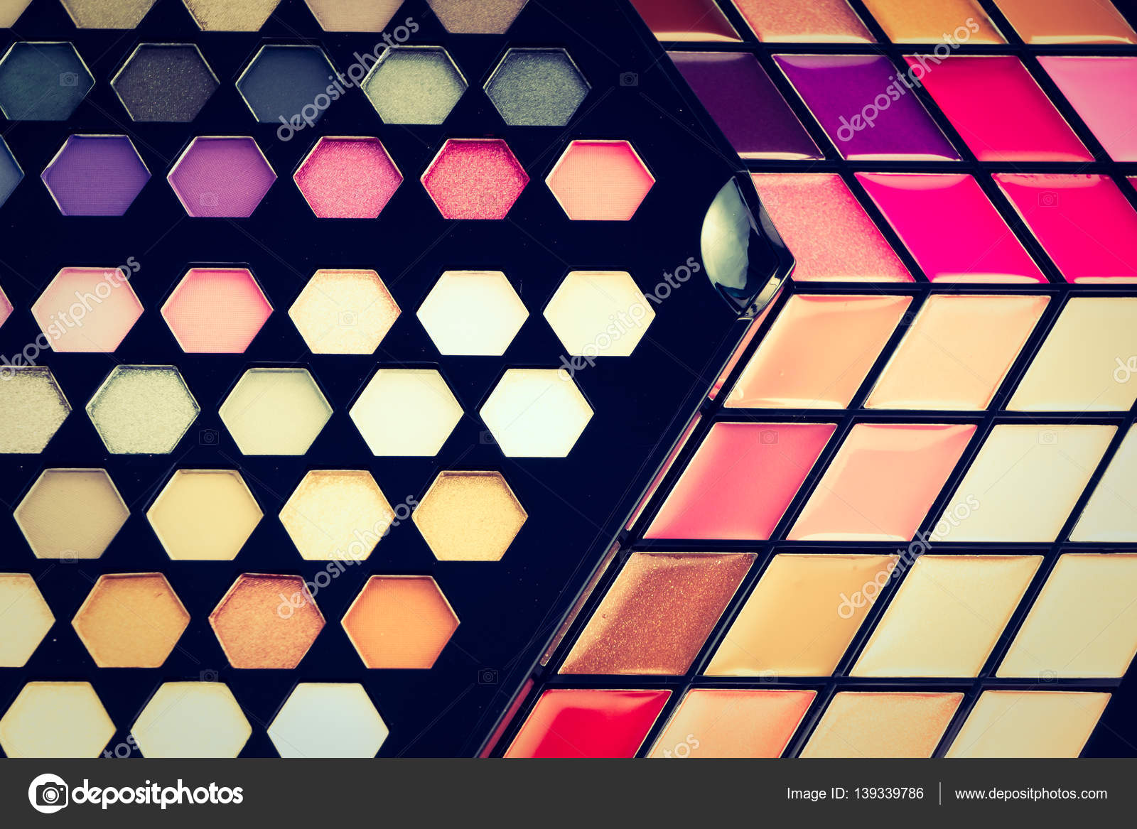 Eye shadow and lip gloss cosmetic — Stock Photo © mrsiraphol 139339786