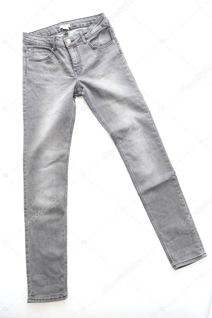 Fashion gray jeans for clothing