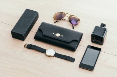 Ahşap arka plan üzerinde güzel Aksesuar