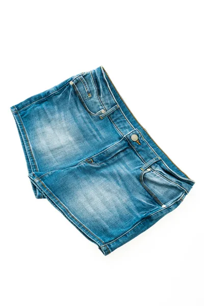 Pantalone jeans corto moda donna — Foto Stock