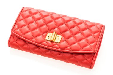 Kırmızı deri kadın cüzdan