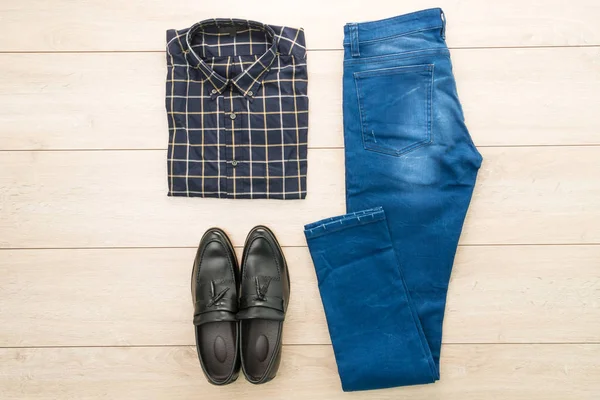 Casual Men Mode und Kleidung Set — Stockfoto