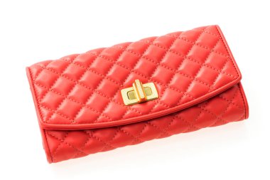 Kırmızı deri kadın cüzdan