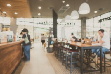 Soyut bulanıklık kahve dükkanı