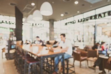 Soyut bulanıklık kahve dükkanı