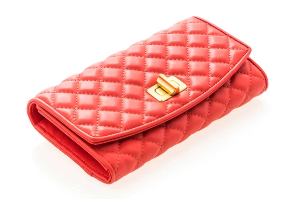 Frauenhandtasche aus rotem Leder — Stockfoto