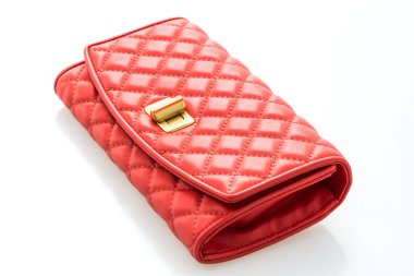 Kırmızı deri kadın cüzdan