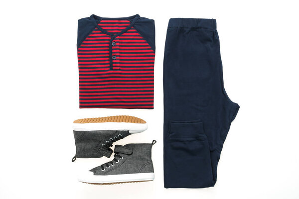 T-shirt with pants and shoes