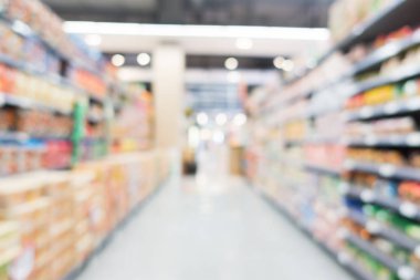 Soyut bulanıklık süpermarkette mağaza