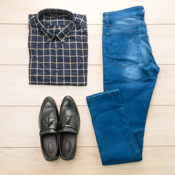 Casual Men Mode und Kleidung Set — Stockfoto