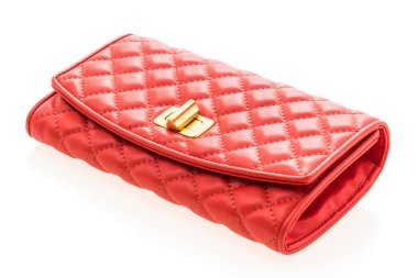 Kırmızı deri kadın cüzdan