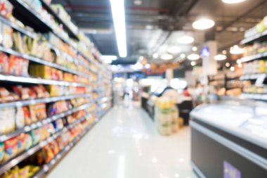 Soyut bulanıklık süpermarkette mağaza