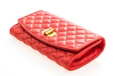 Kırmızı deri kadın cüzdan