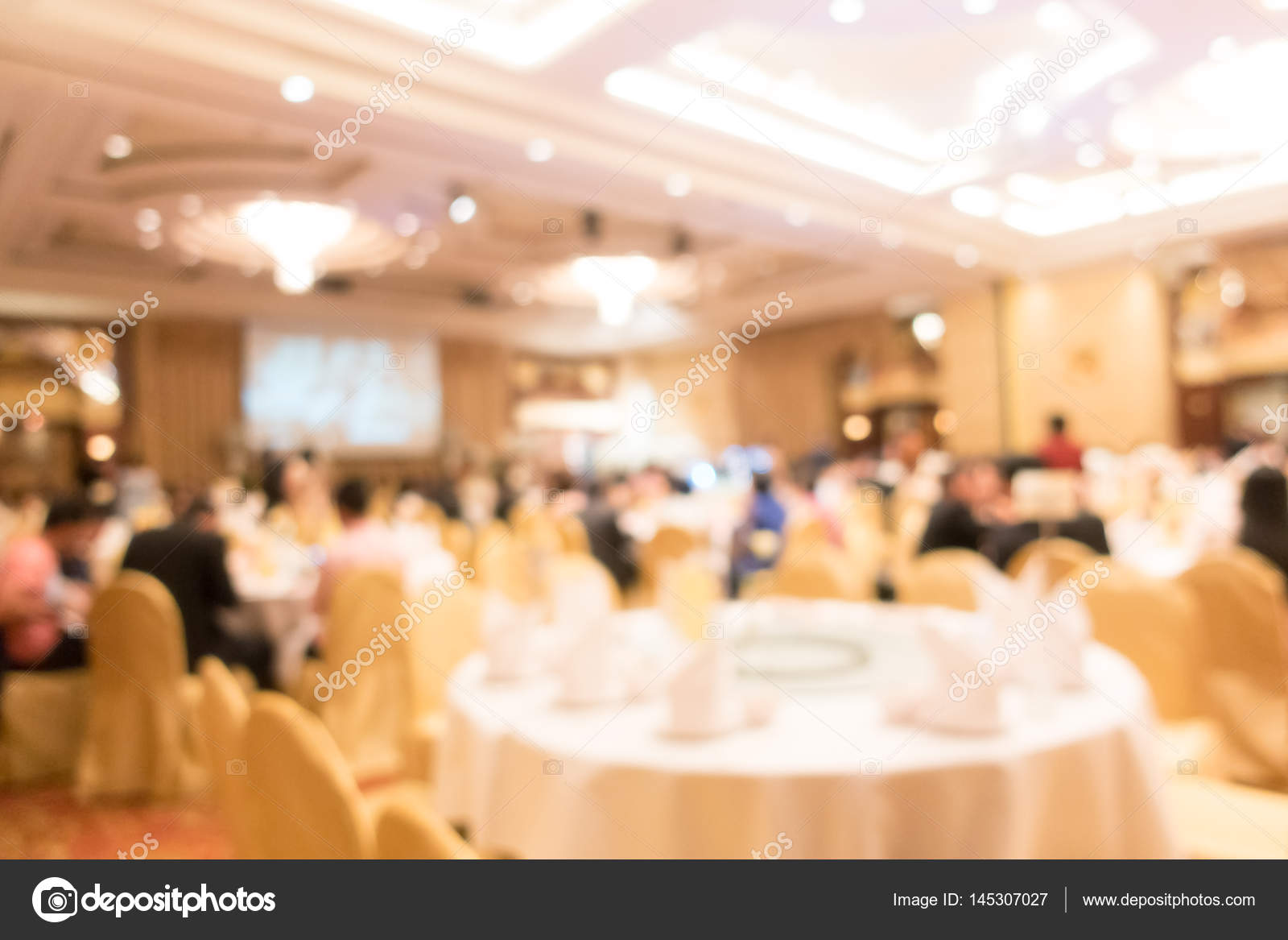 Abstract blur wedding hall Stock Photo by ©mrsiraphol 145307027