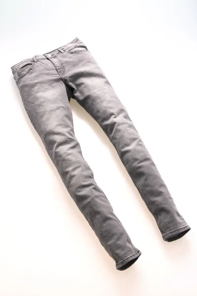 Moda jeans cinza para roupas — Fotografia de Stock