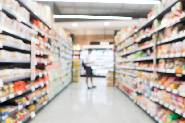 Supermercato di sfocatura astratta nei grandi magazzini — Foto Stock