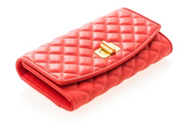 Kırmızı deri kadın cüzdan