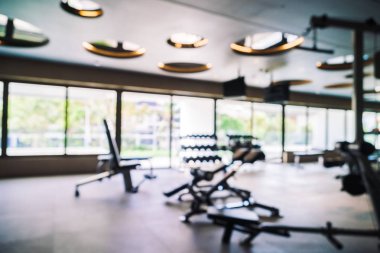 Soyut bulanıklık spor salonu ve fitness iç Oda