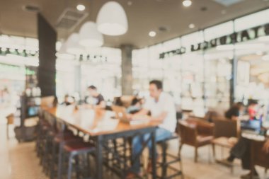 Soyut bulanıklık kahve dükkanı