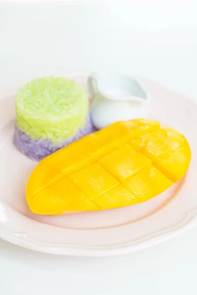 Lepki ryż z mango — Zdjęcie stockowe