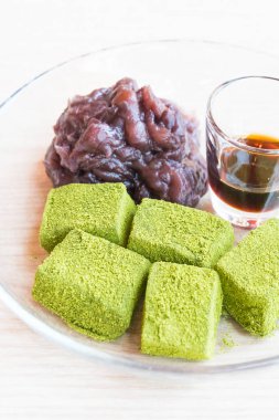 Moji yeşil çay kırmızı fasulye ile