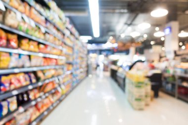 Soyut bulanıklık süpermarkette mağaza