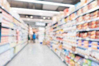 Soyut bulanıklık süpermarkette mağaza