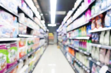 Soyut bulanıklık süpermarkette mağaza