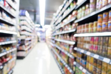 Soyut bulanıklık süpermarkette mağaza