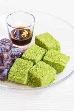 Moji yeşil çay kırmızı fasulye ile