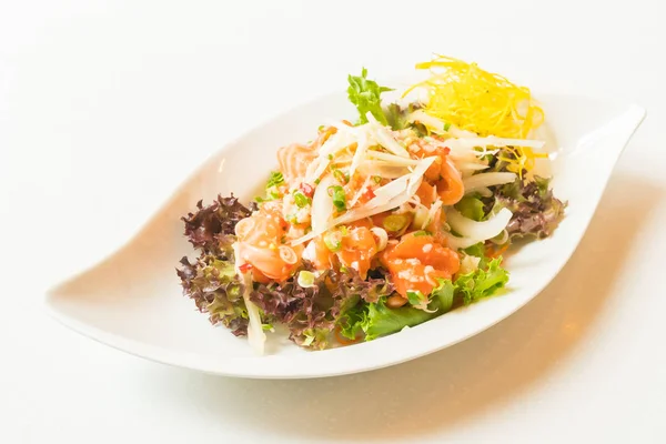 Spicy salmon salad — Stock Photo, Image