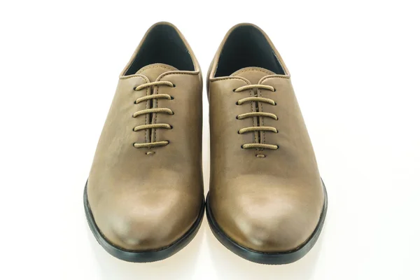 Bonita elegância e luxo de couro marrom homens sapatos — Fotografia de Stock