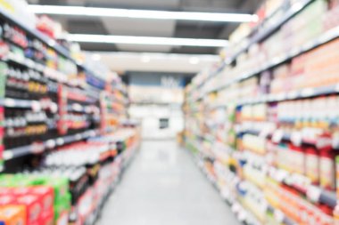 Soyut bulanıklık süpermarkette mağaza